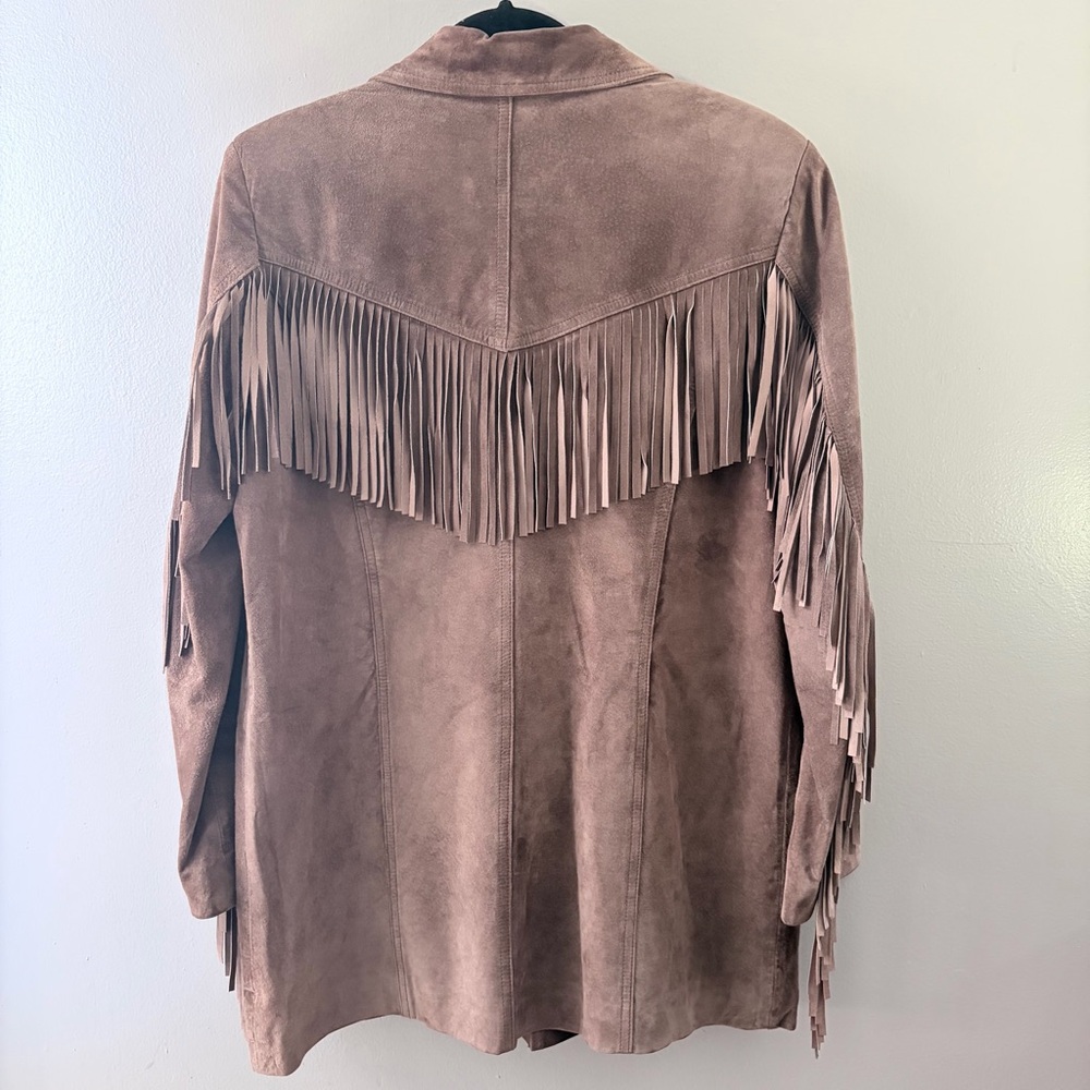 Vintage TOGETHER! Brown Suede Fringe Coat - Picture 5 of 10